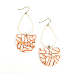 Emmy Earrings / Copper & White